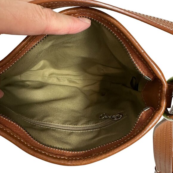 Vintage Coach Lime Green Signature Crossbody Bag Y2K - Picture 8 of 14